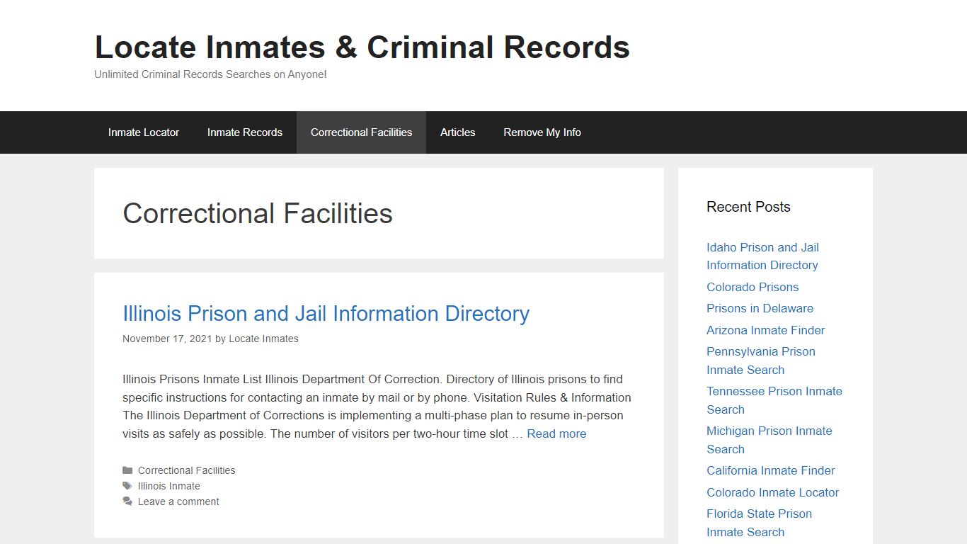 Correctional Facilities – Page 2 – Locate Inmates ...